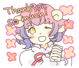 Sheep ear girl Ani and Oskar. sticker #8051695