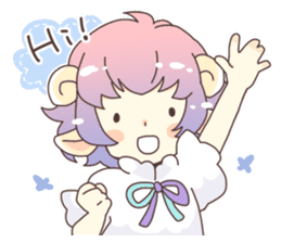 Sheep ear girl Ani and Oskar. sticker #8051697