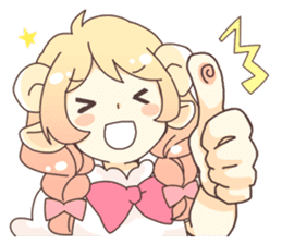 Sheep ear girl Ani and Oskar. sticker #8051699