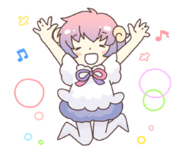 Sheep ear girl Ani and Oskar. sticker #8051707