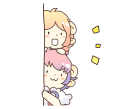 Sheep ear girl Ani and Oskar. sticker #8051708