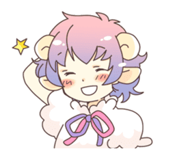 Sheep ear girl Ani and Oskar. sticker #8051711