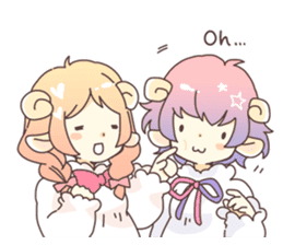 Sheep ear girl Ani and Oskar. sticker #8051712