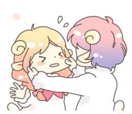 Sheep ear girl Ani and Oskar. sticker #8051713