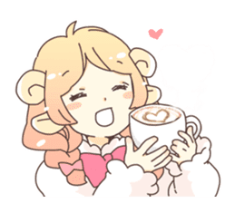 Sheep ear girl Ani and Oskar. sticker #8051715