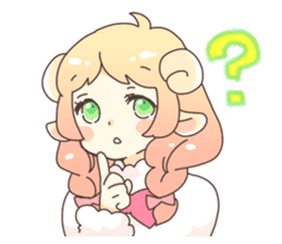 Sheep ear girl Ani and Oskar. sticker #8051716