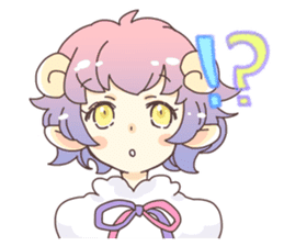 Sheep ear girl Ani and Oskar. sticker #8051717