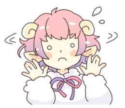 Sheep ear girl Ani and Oskar. sticker #8051719