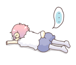 Sheep ear girl Ani and Oskar. sticker #8051720