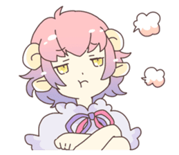 Sheep ear girl Ani and Oskar. sticker #8051722