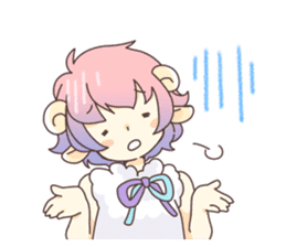 Sheep ear girl Ani and Oskar. sticker #8051723