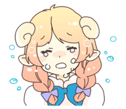 Sheep ear girl Ani and Oskar. sticker #8051724