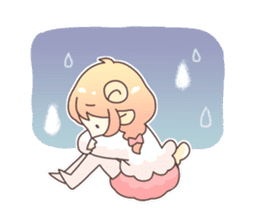 Sheep ear girl Ani and Oskar. sticker #8051725