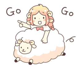 Sheep ear girl Ani and Oskar. sticker #8051726