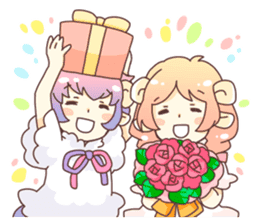 Sheep ear girl Ani and Oskar. sticker #8051727