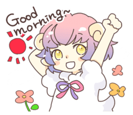 Sheep ear girl Ani and Oskar. sticker #8051728