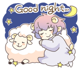 Sheep ear girl Ani and Oskar. sticker #8051730