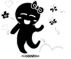 Black and White people sticker #8051818