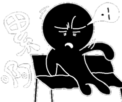 Black and White people sticker #8051823