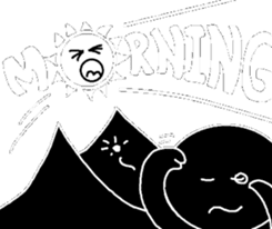 Black and White people sticker #8051833