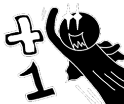 Black and White people sticker #8051835