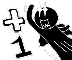 Black and White people sticker #8051835