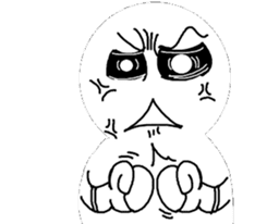 Black and White people sticker #8051836