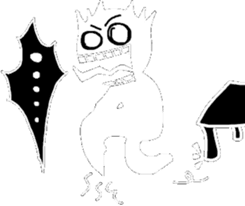 Black and White people sticker #8051839