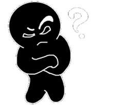 Black and White people sticker #8051843