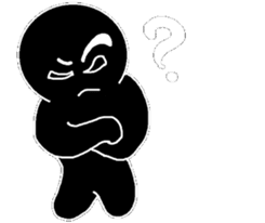 Black and White people sticker #8051843