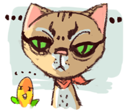 cat and bird day sticker #8053504