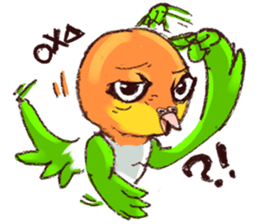 cat and bird day sticker #8053520