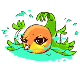 cat and bird day sticker #8053522