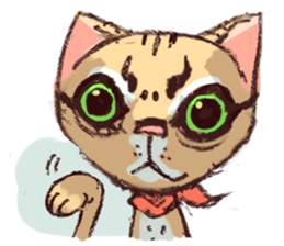 cat and bird day sticker #8053531