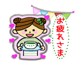 Girl of bun hairstyle sticker #8053934