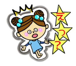 Girl of bun hairstyle sticker #8053938