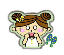 Girl of bun hairstyle sticker #8053939