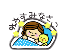 Girl of bun hairstyle sticker #8053942