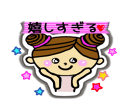 Girl of bun hairstyle sticker #8053946