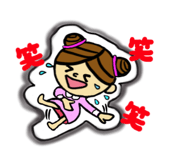 Girl of bun hairstyle sticker #8053948