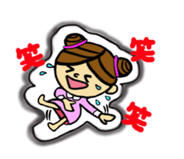 Girl of bun hairstyle sticker #8053948