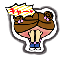 Girl of bun hairstyle sticker #8053949