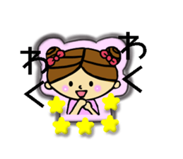 Girl of bun hairstyle sticker #8053951