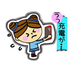 Girl of bun hairstyle sticker #8053952