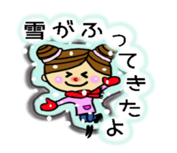 Girl of bun hairstyle sticker #8053953