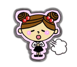 Girl of bun hairstyle sticker #8053958