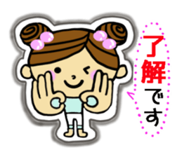 Girl of bun hairstyle sticker #8053962