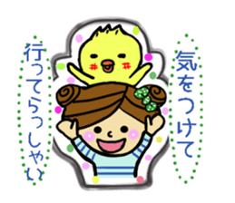 Girl of bun hairstyle sticker #8053968