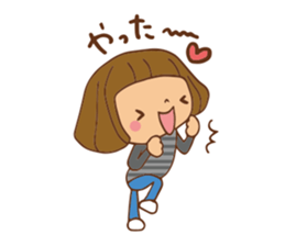 It bangs short cute Bob's girl sticker #8057464