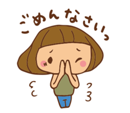 It bangs short cute Bob's girl sticker #8057467